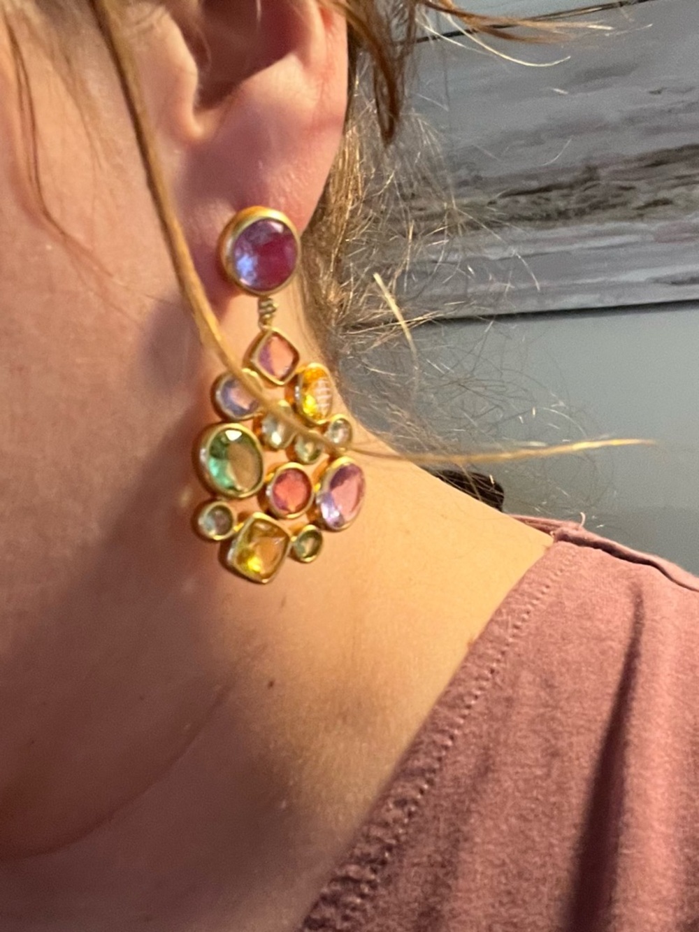 $235 Julie Vos Kaleidoscope Statement Earring - Picture 7 of 7